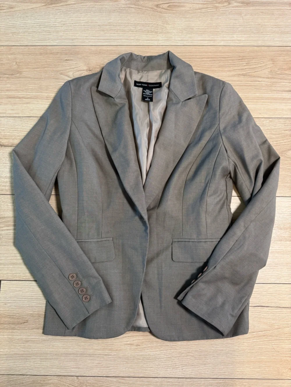 New York & Company Light Gray Women's Tailored Blazer